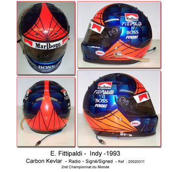 Emerson Fittipaldi helmet casque